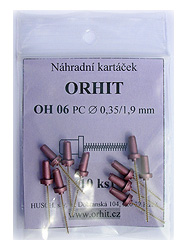 Náhradní kartáčky OrHit OH 06, balení po 10-ti kusech